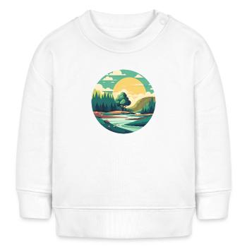 Paysage - Sweat bébé bio Stanley/Stella - blanc - Devant