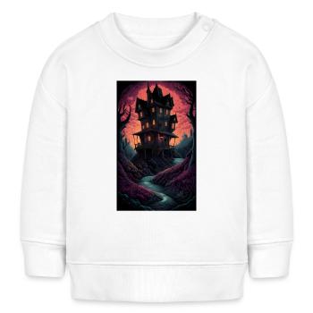 Maison d’horreur effrayante et effrayante - Sweat bébé bio Stanley/Stella - blanc - Devant
