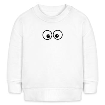 Augen-Duo im Comicstil - Baby Organic Sweatshirt Baby Changer von Stanley/Stella - Weiß - Vorne