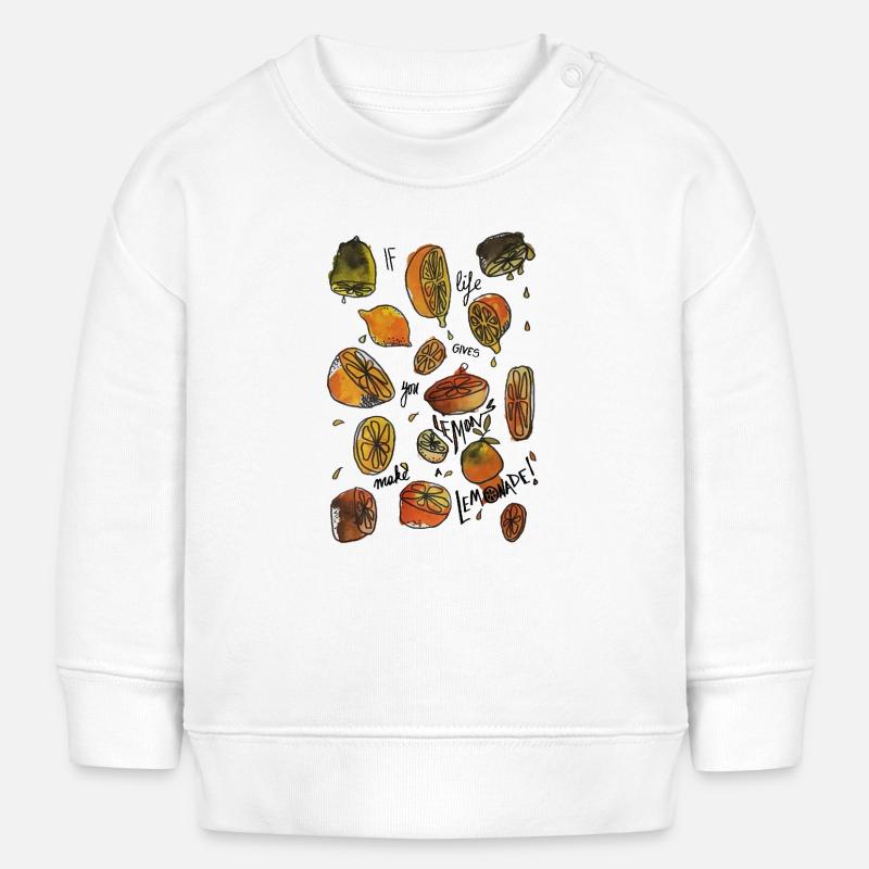 Quand la vie vous donne des citrons, faites une limonade - Sweat bébé bio Stanley/Stella - blanc