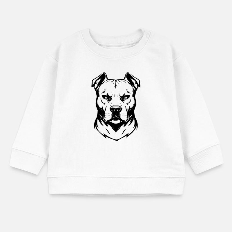 Pitbull design black Baby Sweatshirt by Stanley/Stella