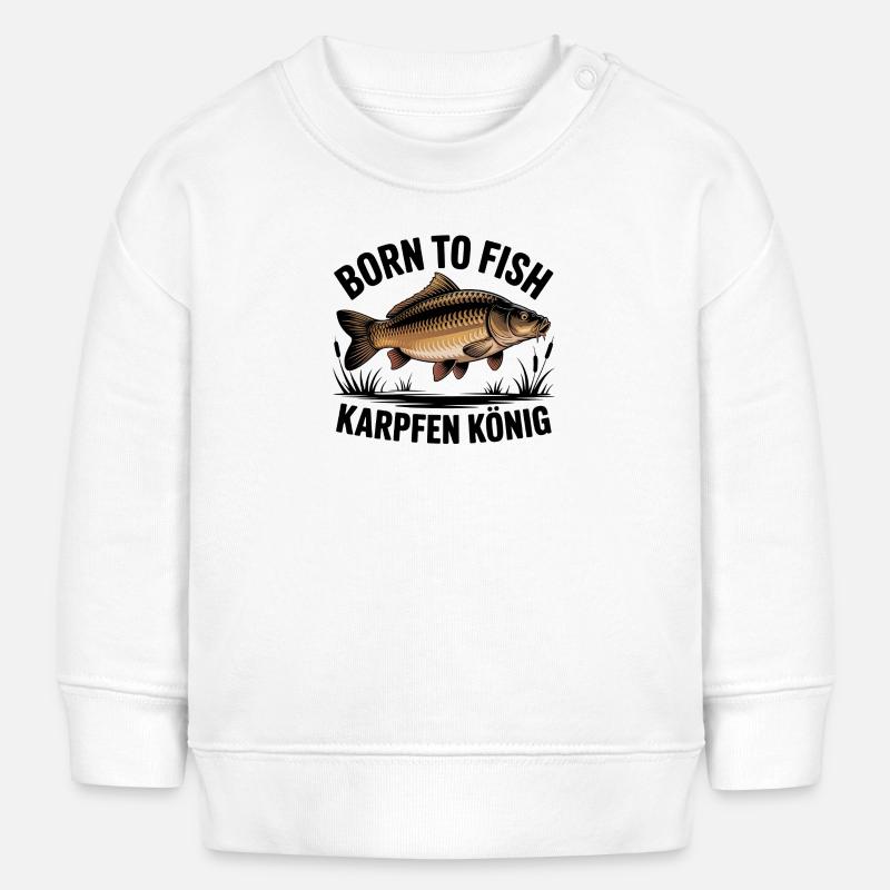 Né de Fish Carp King - Sweat bébé bio Stanley/Stella - blanc