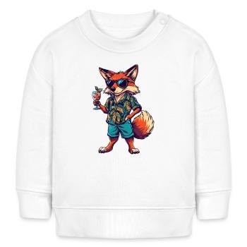 Fuchs Comic Sommer - Baby Organic Sweatshirt Baby Changer von Stanley/Stella - Weiß - Vorne