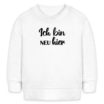 Ich bin neu hier - Baby Organic Sweatshirt Baby Changer von Stanley/Stella - Weiß - Vorne