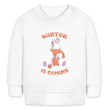 Unicorn winter - Baby Sweatshirt by Stanley/Stella - white - Front
