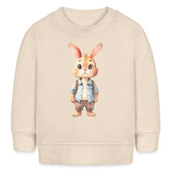 Süßer Hase Osterhase - Baby Organic Sweatshirt Baby Changer von Stanley/Stella - Natur - Vorne