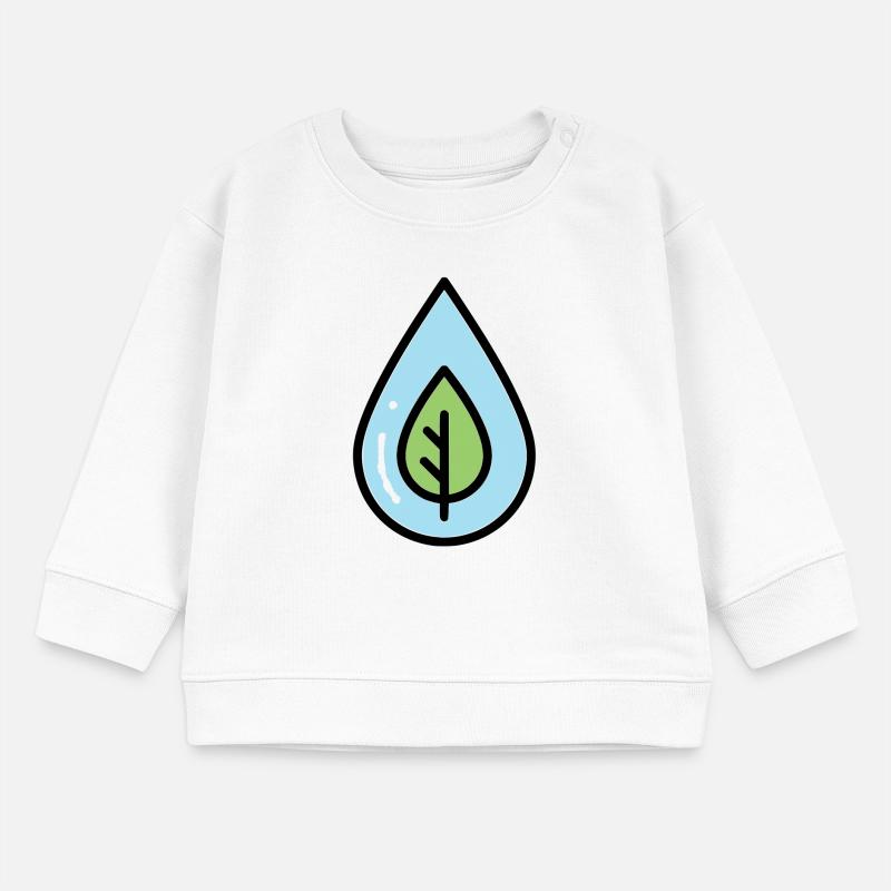 Wassertropfen Blatt Öko Baby Organic Sweatshirt Baby Changer von Stanley/Stella