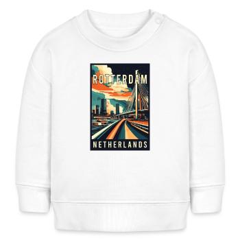 Découvrez la magnifique Rotterdam aux Pays-Bas - Sweat bébé bio Stanley/Stella - blanc - Devant
