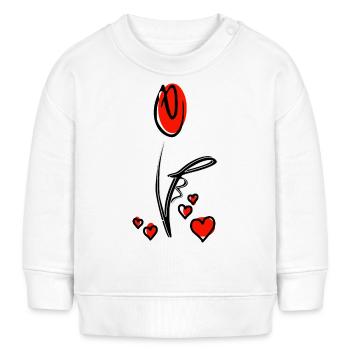 mit viel Liebe! - Baby Organic Sweatshirt Baby Changer von Stanley/Stella - Weiß - Vorne
