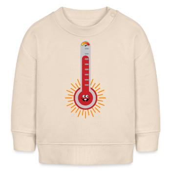 Glückliches Thermometer während der Hitzewelle - Baby Organic Sweatshirt Baby Changer von Stanley/Stella - Natur - Vorne
