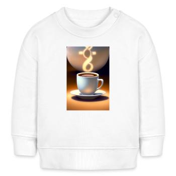 Café, grains de café - Sweat bébé bio Stanley/Stella - blanc - Devant
