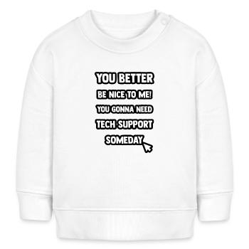 Tech Support - Baby Sweatshirt by Stanley/Stella - white - Front