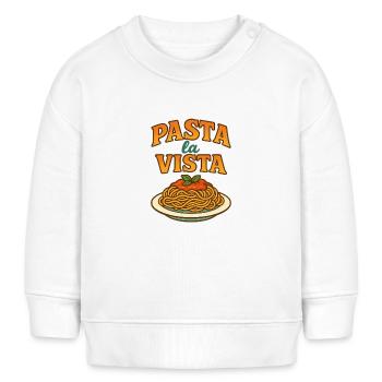 Pasta La Vista Motivational Design - Baby Organic Sweatshirt Baby Changer von Stanley/Stella - Weiß - Vorne
