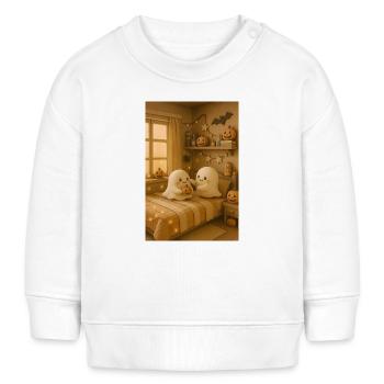 Niedliche Halloween Geister Cute - Baby Organic Sweatshirt Baby Changer von Stanley/Stella - Weiß - Vorne