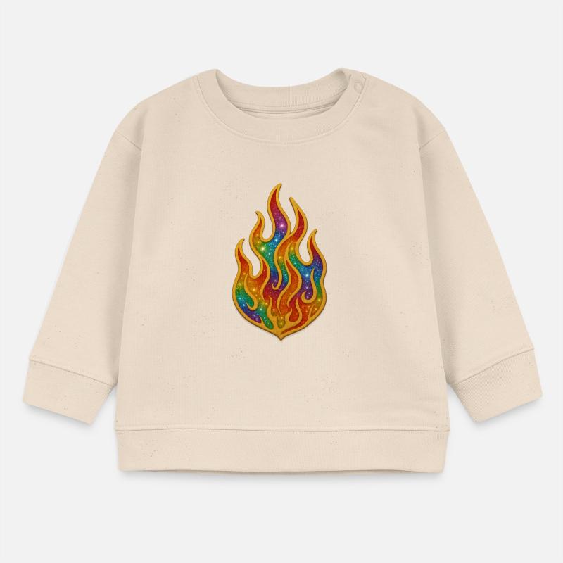 Rainbow Fire Patch Baby Sweatshirt by Stanley/Stella