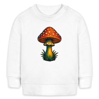 Fliegenpilz - Baby Organic Sweatshirt Baby Changer von Stanley/Stella - Weiß - Vorne