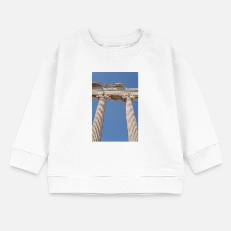 Ancient columns under blue sky, Acropolis Baby Sweatshirt by Stanley/Stella