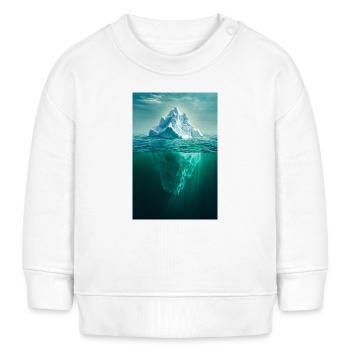 Dualité de la Montagne dans Ocean Blue - Sweat bébé bio Stanley/Stella - blanc - Devant