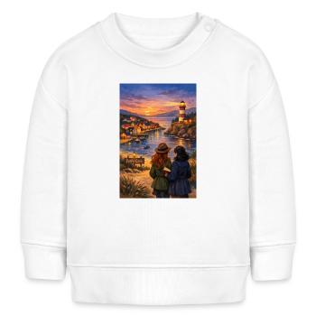 Breeze at Poppy Cove Lighthouse - Baby Sweatshirt by Stanley/Stella - white - Front