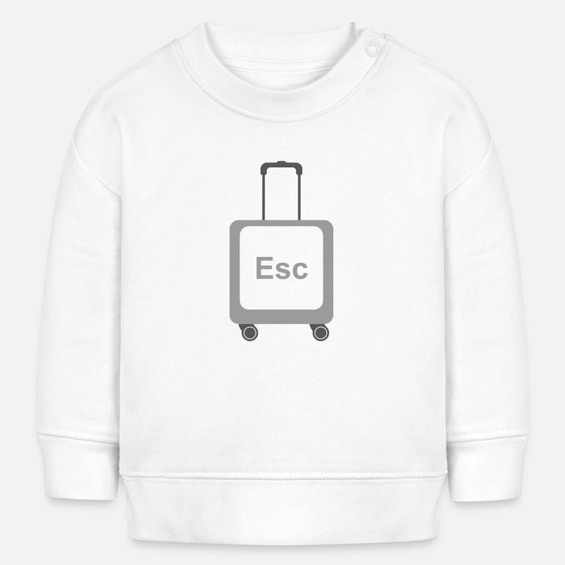 Escape Mode – ESC Key - Baby Sweatshirt by Stanley/Stella - white