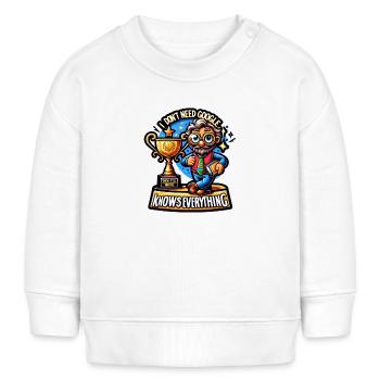 I don't need google - Baby Sweatshirt by Stanley/Stella - white - Front