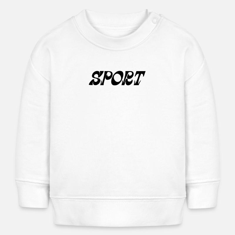 Dynamic sports graphics with energy oscillations - Baby Sweatshirt by Stanley/Stella - white