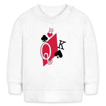 cartes à jouer - Sweat bébé bio Stanley/Stella - blanc - Devant