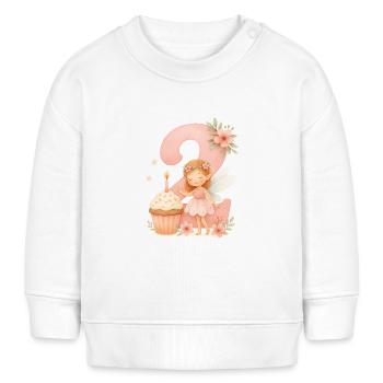 Fairy Birthday 2 Shirt - Baby Organic Sweatshirt Baby Changer von Stanley/Stella - Weiß - Vorne