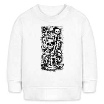 Skulls - Baby Sweatshirt by Stanley/Stella - white - Front