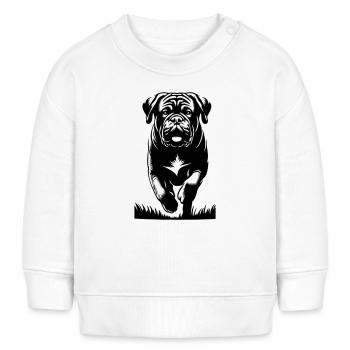 Bordeauxdogge - Baby Organic Sweatshirt Baby Changer von Stanley/Stella - Weiß - Vorne