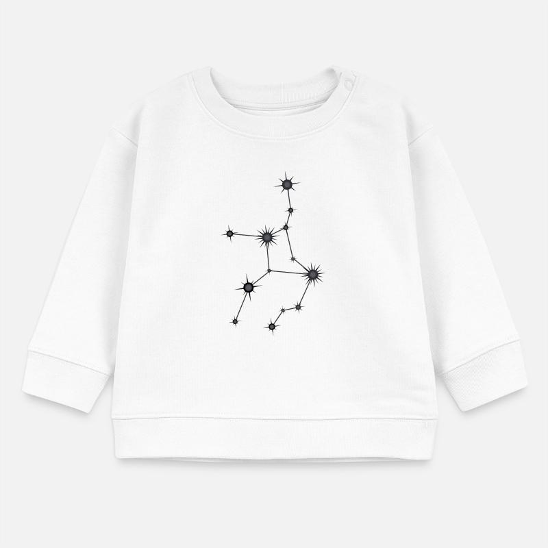 Jungfrau Sternbild Sternzeichen Schwarz & Grau Baby Organic Sweatshirt Baby Changer von Stanley/Stella