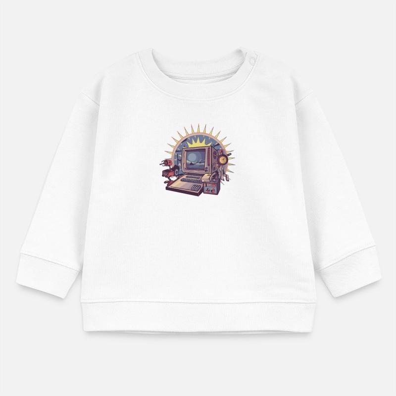 Futuristic computer with retro elements Baby Sweatshirt by Stanley/Stella