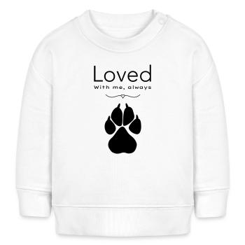 Hund – geliebt - Baby Organic Sweatshirt Baby Changer von Stanley/Stella - Weiß - Vorne