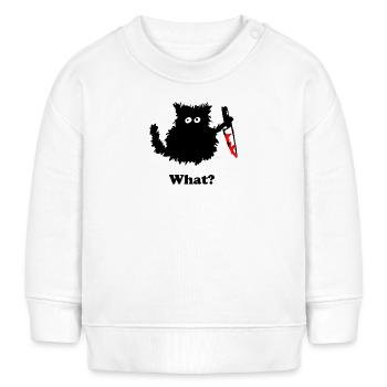 Mord Kätzchen Aufkleber - Baby Organic Sweatshirt Baby Changer von Stanley/Stella - Weiß - Vorne