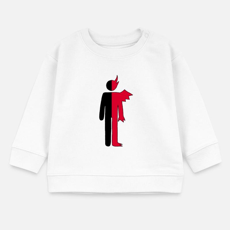 Mann oder Dämon Piktogramm Baby Organic Sweatshirt Baby Changer von Stanley/Stella