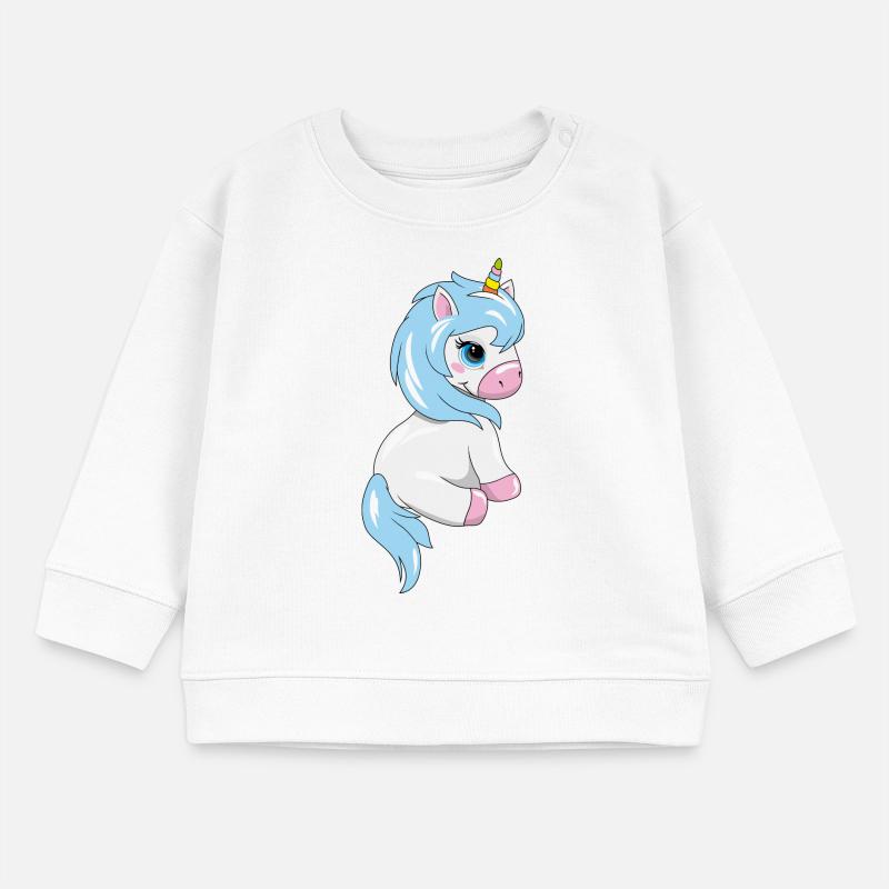 Timide mignon bébé licorne Sweat bébé bio Stanley/Stella