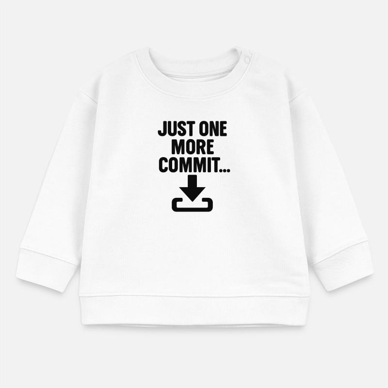 Just One More Commit – Funny Programmer T-Shirt Baby Organic Sweatshirt Baby Changer von Stanley/Stella