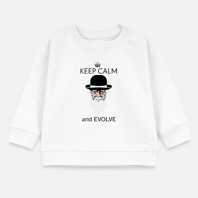 Darwin Keep Calm and evolve Sweat bébé bio Stanley/Stella