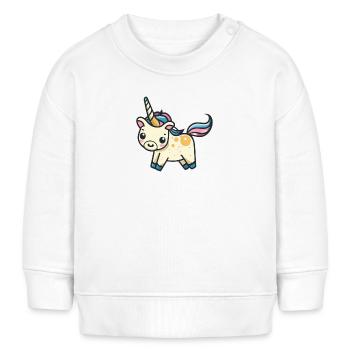 Bébé licorne - Sweat bébé bio Stanley/Stella - blanc - Devant