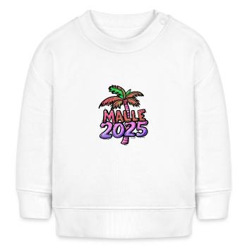 Malle 2025 Mallorca Palme - Baby Organic Sweatshirt Baby Changer von Stanley/Stella - Weiß - Vorne