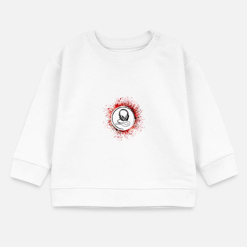 Kopfhörer Symbol Baby Organic Sweatshirt Baby Changer von Stanley/Stella
