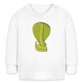 Cobra vert citron vibrant - Sweat bébé bio Stanley/Stella - blanc - Devant