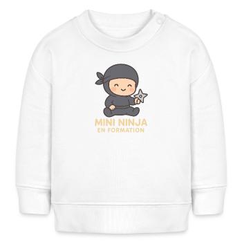 Little Ninja in Training - Baby Sweatshirt by Stanley/Stella - white - Front