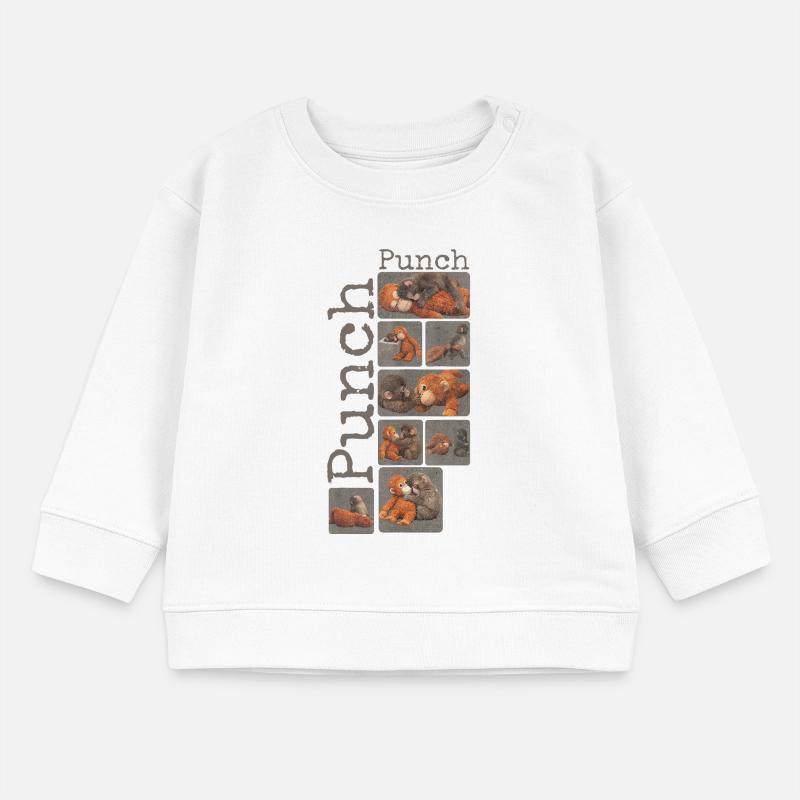 Süßer Baby Affe gibt Faustschlag Monkey Punch Baby Organic Sweatshirt Baby Changer von Stanley/Stella