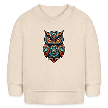 Owl Neo Traditional - Baby Sweatshirt by Stanley/Stella - soft Ecru - Front