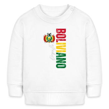 Orgueil bolivienne, conception verticale - Sweat bébé bio Stanley/Stella - blanc - Devant