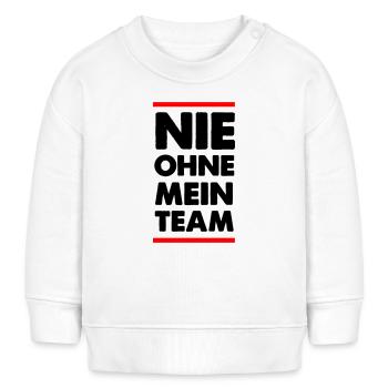 Nie Ohne Team - Baby Organic Sweatshirt Baby Changer von Stanley/Stella - Weiß - Vorne