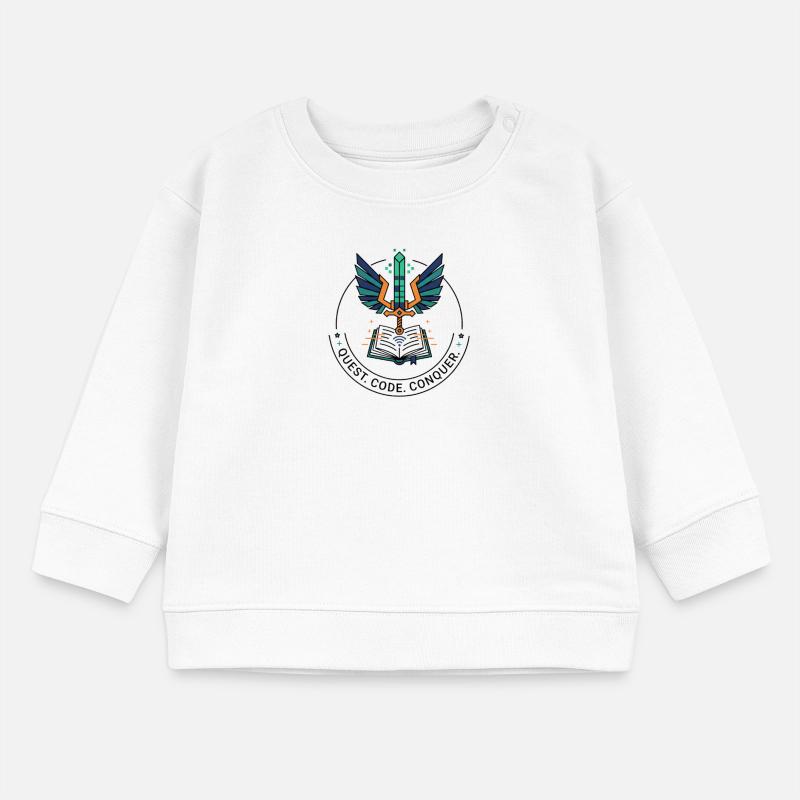 Quest. Code. Conquer Emblem Baby Organic Sweatshirt Baby Changer von Stanley/Stella
