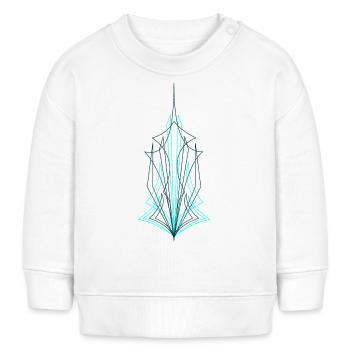 Aqua Pin Stripe - Sweat bébé bio Stanley/Stella - blanc - Devant