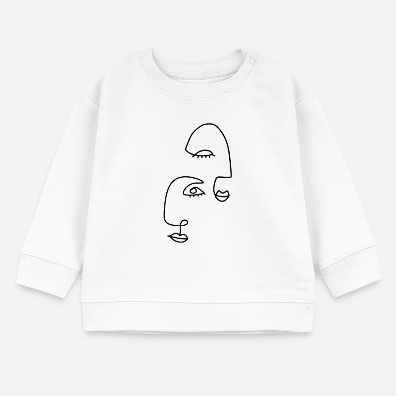 Dessins au trait abstraits Sweat bébé bio Stanley/Stella